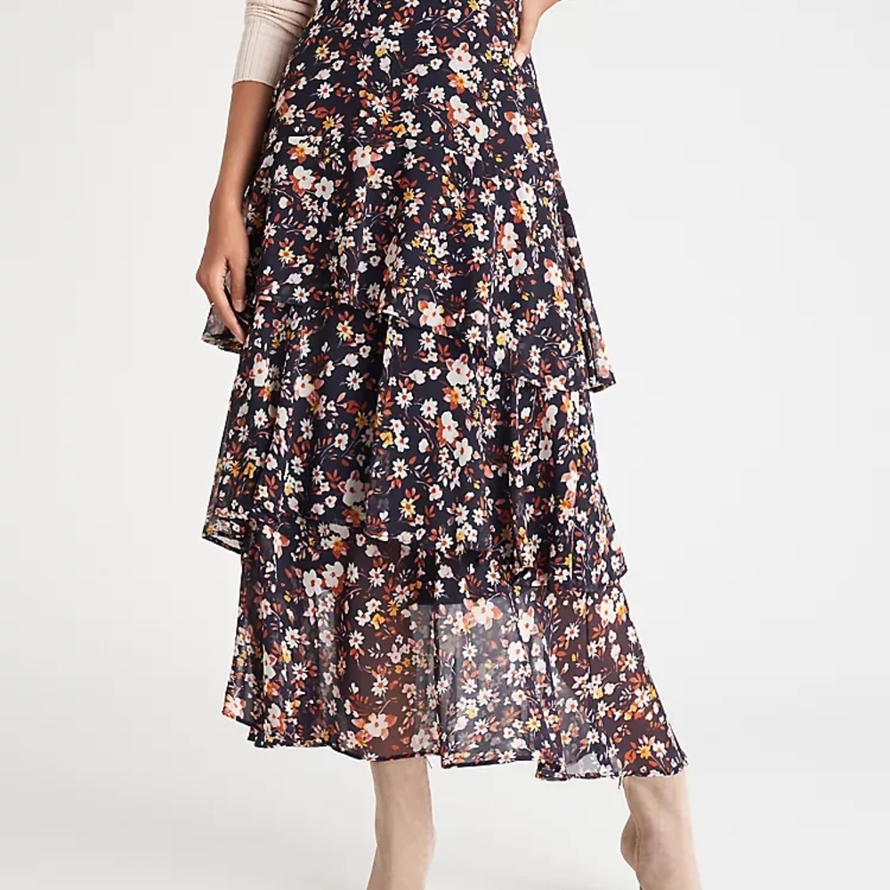 Ann Taylor Flounce Maxi Skirt